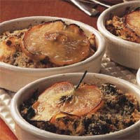 Mere gratinate cu fructe uscate